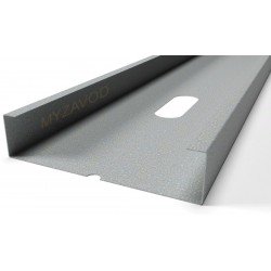Galvanized rack-mount profile with communication holes (shelf size 45/45 mm)